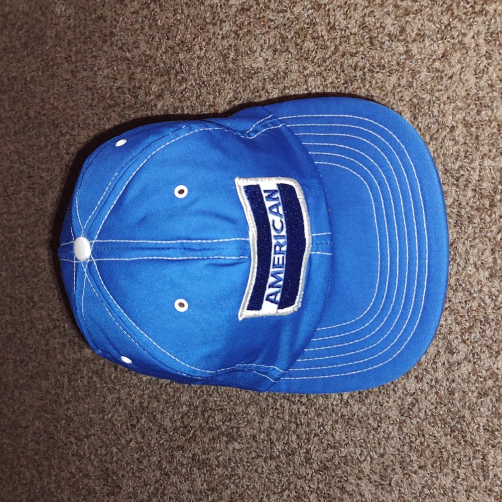 Vtg American Hoist & Derrick Crane Co Stitched Patch Foam Lined Snapback Cap Hat